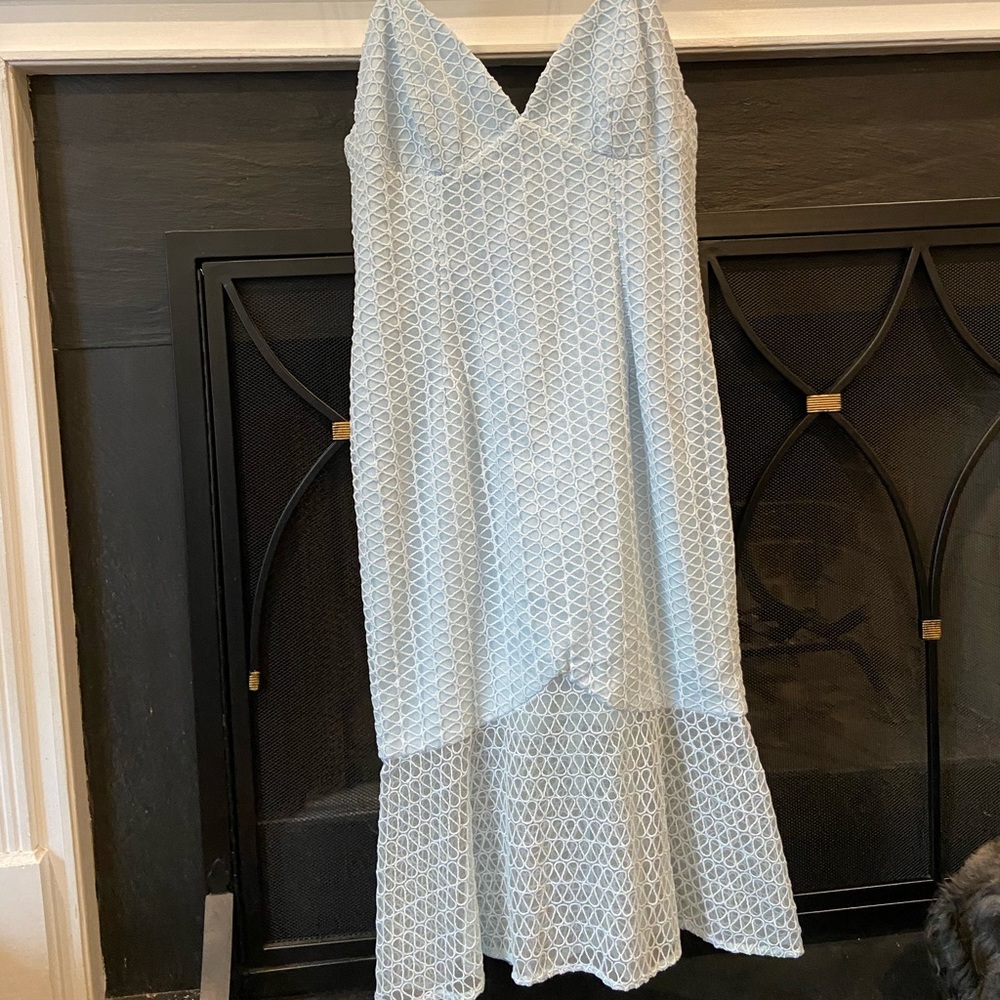 *SOLD* Bardot Baby Blue Mermaid Midi Dress
